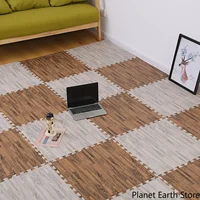 4/8/16/20Pcs Wood Grain Puzzle Mat 30x30x1CM Foam Play Mat Rug Floor Mat Carpet Play Mat Bedroom Decorative Interlocking Pad Mat 5