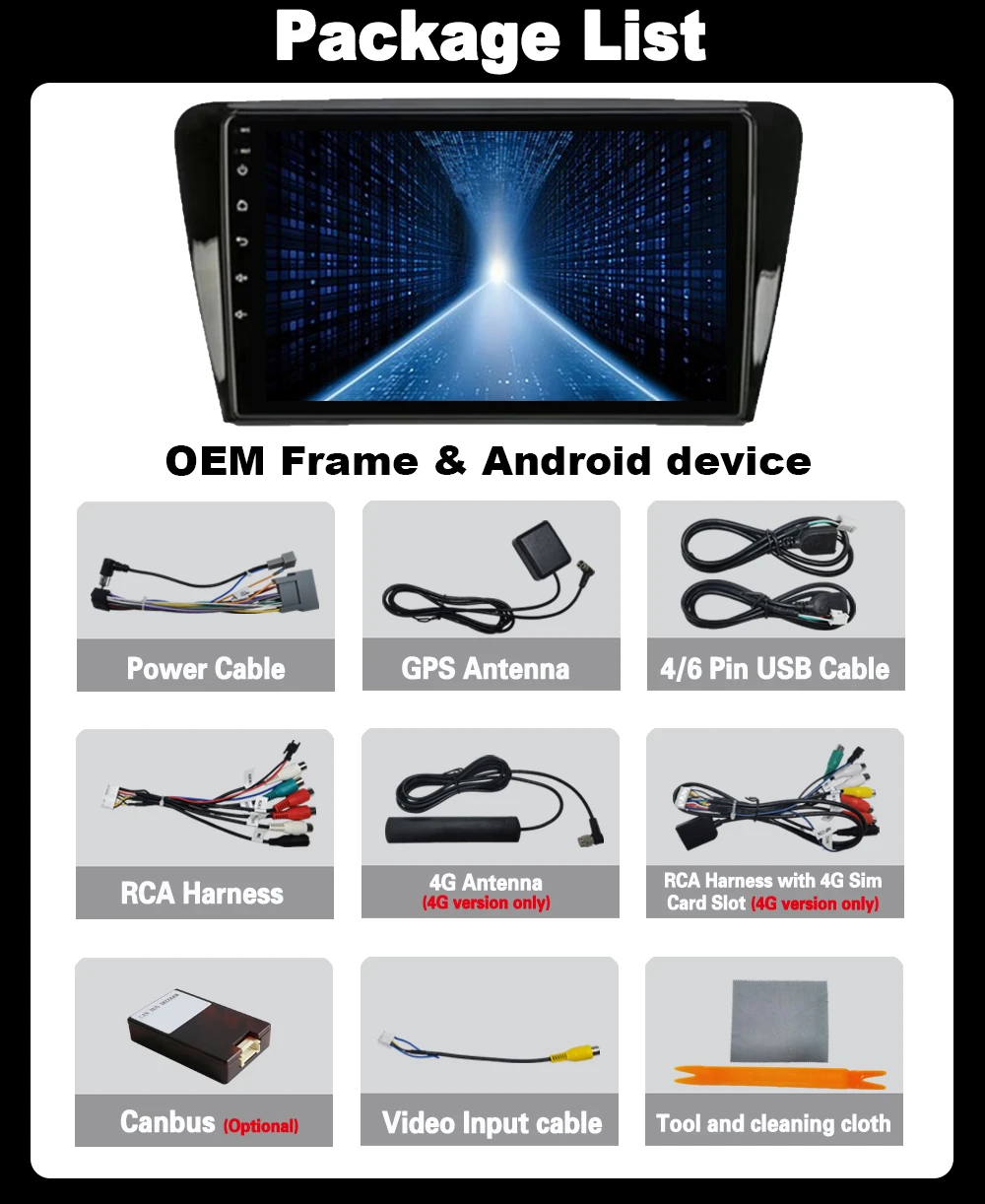 10“ 9”Car Radio Multimedia Player Stereo Navigation GPS WIFI Screen Wireless Carplay For SKODA Octavia 3 A7 2013-2018 Android 14