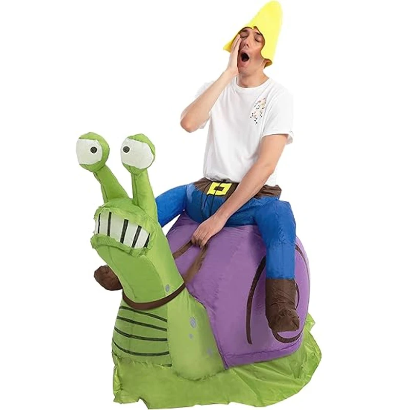 

Snail Mount Inflatable Costume Adult Funny Cartoon Animal Costume Halloween Carnival Party Animal Costume