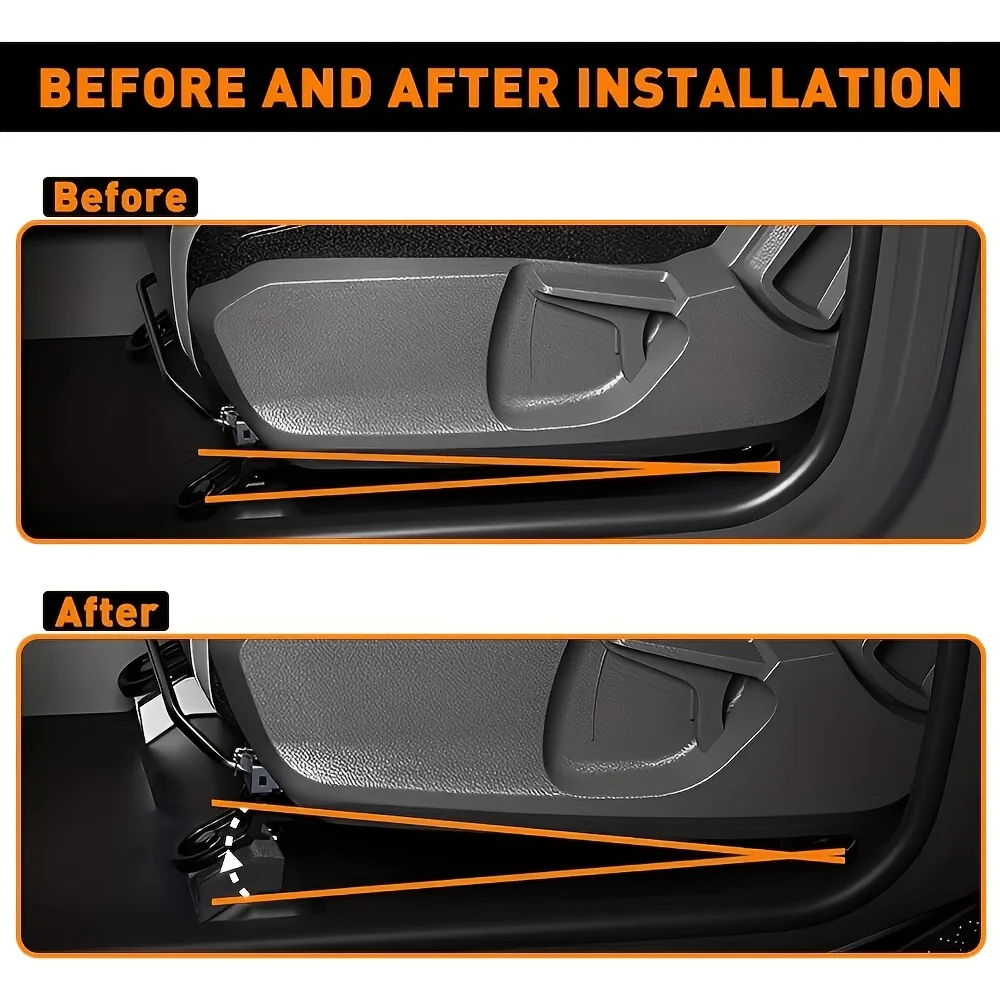 2Pcs Tacoma 4Runner 1.25in Front Seat Lift Riser Bracket 2005-2022 Seat Height Raise Spacer Mod