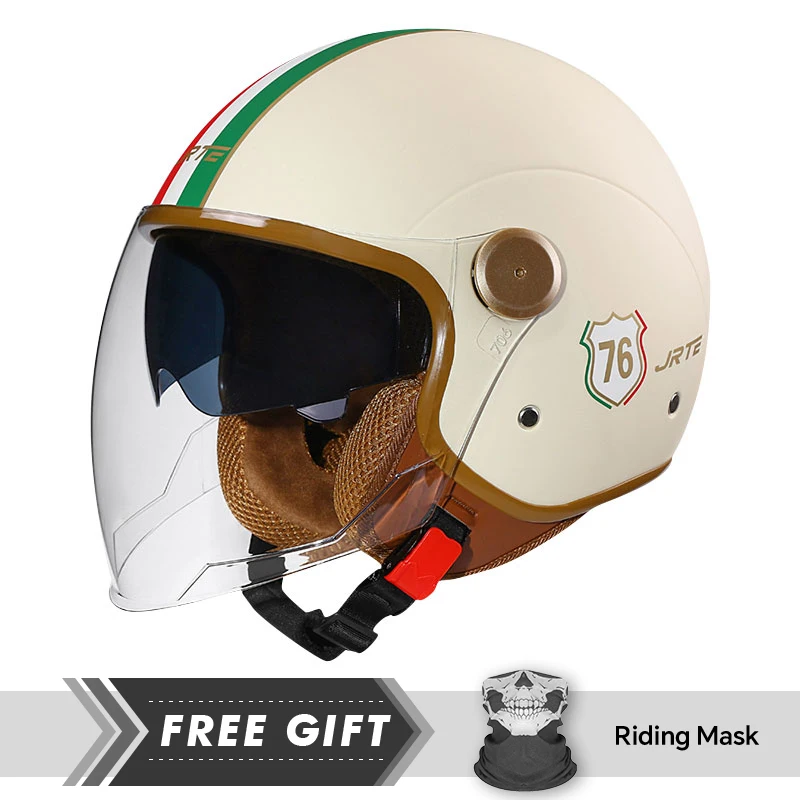 

DOT ECE Approved Retro 3/4 Open Face Motorcycle Helmet Lightweight Adult Men Women Vintage Jet Helmet Scooter Curiser Chopper