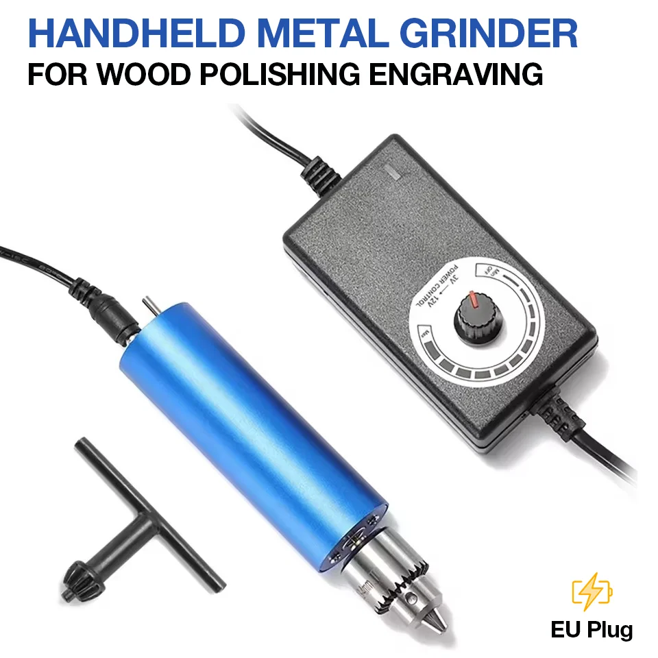 Adjustable Mini Drill Grinder, 13000RPM, Handheld Electric Polisher Engraver for Metal, Jewelry, DIY Craft Multifunctional Tool