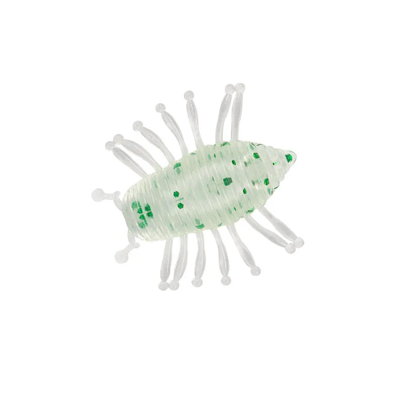 5Pcs Larva Worm Fishing Soft Lure Floating illex woodlouse gambit 30mm/1.1g Silicone Artificial Surface Swimbait bass trout