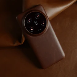 Business Oil Wax Pattern Genuine Leather Case For Xiaomi 15 Ultra 13TPro 12 Vintage Back Cover Shockproof Protection Coque Capa