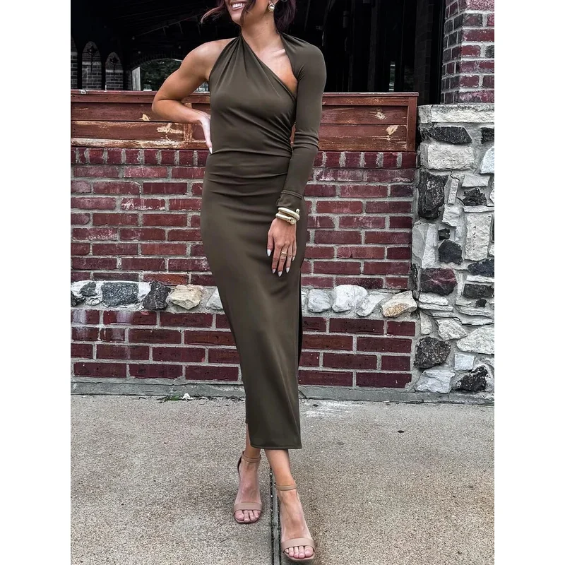 Elegante listrado em camadas babados suspender vestido com decote em v sem mangas sem costas a linha verão robe para mulher 2025 senhoras moda