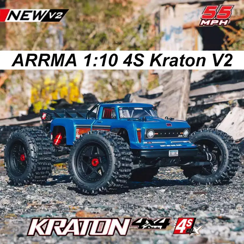

2.4g Full Scale Remote Control Simulation Arrma 1:10 4s Kraton V2 Brushless 4wd High Speed Climbing Off Road Racing Card Model