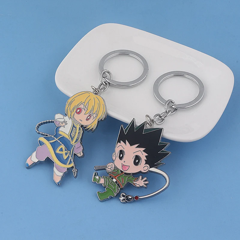 Anime Hunter Metal Charm Keychain, GON & Killua Figures