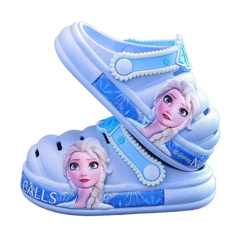 Cartoon Princess Frozen Elsa Summer Children's Slipper Kids Sandals Girls Garden Shoes Waterproof Non-slip Slippers Hole Shoes