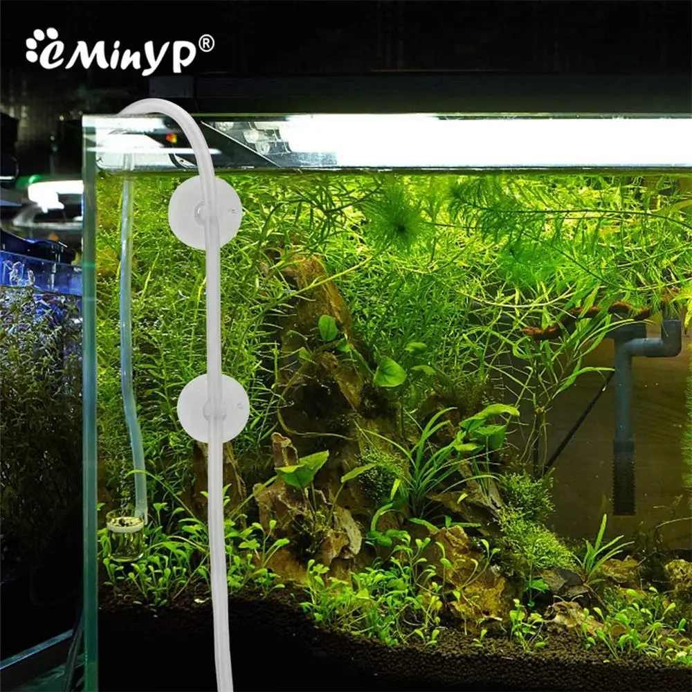 10 قطعة 4 مللي متر شفافة حوض السمك شفط كأس كليب ل خزان الأسماك أنبوب أصحاب المطاط المشابك الأكسجين مضخة تركيب الأنابيب المصاصون