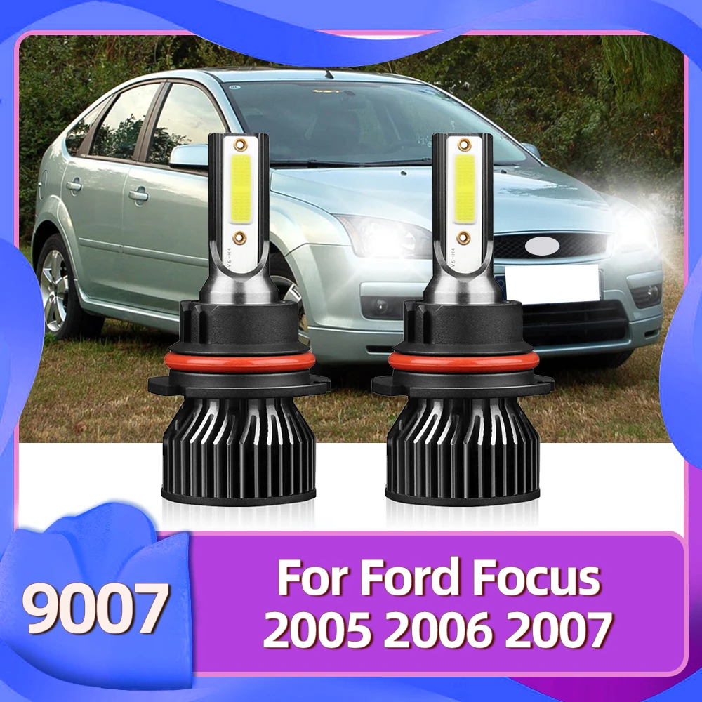 

LSlight Headlight Bulbs Hi-Lo Beam 72W 6000K Auto Headlamp Led 12V Car Styling Bright 9007 Luces For Ford Focus 2005 2006 2007