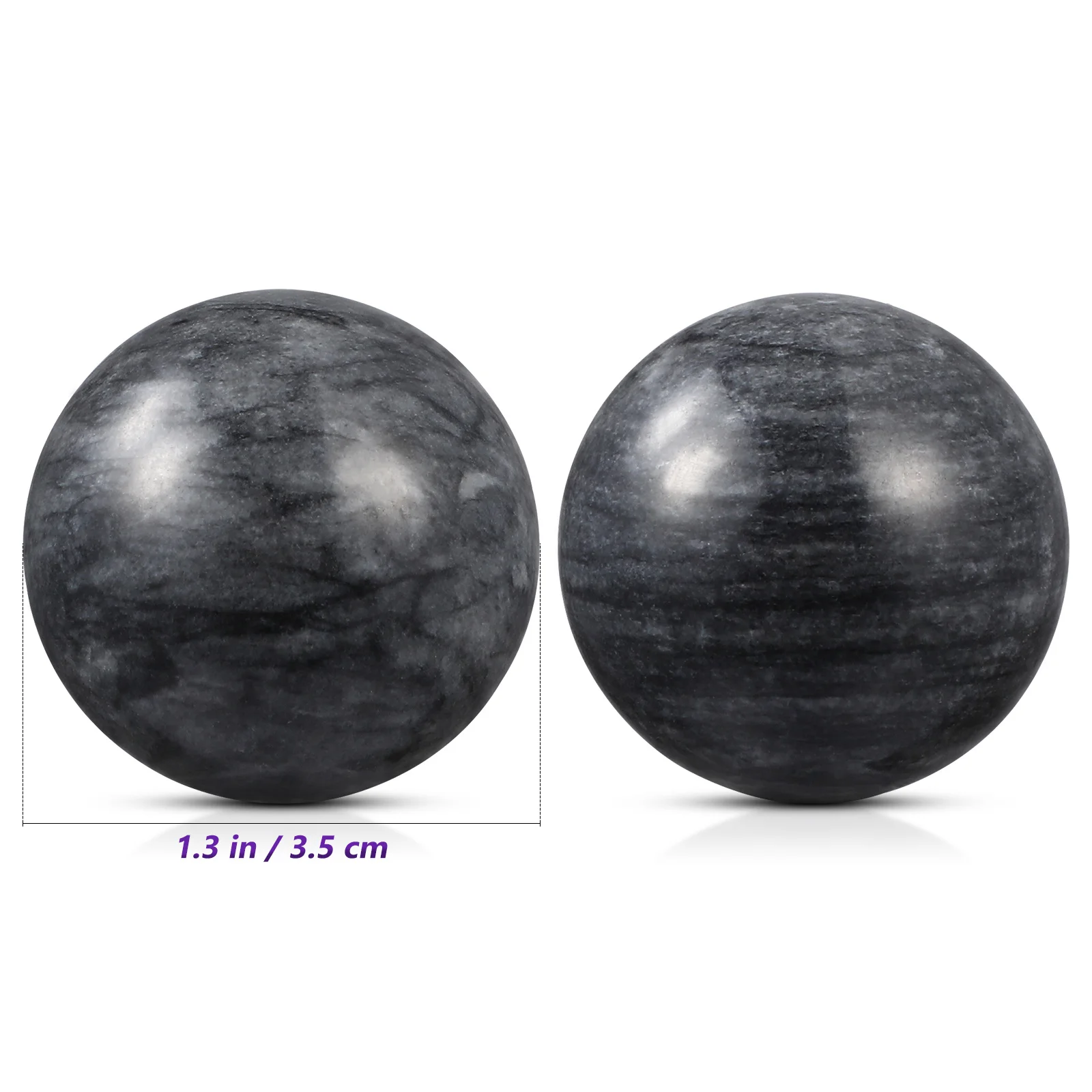 2 قطعة كرات اليد اليشم كرات باودينغ للبالغين اللياقة البدنية الاسترخاء الدماغ التركيز السلس تدليك دائري الحلي