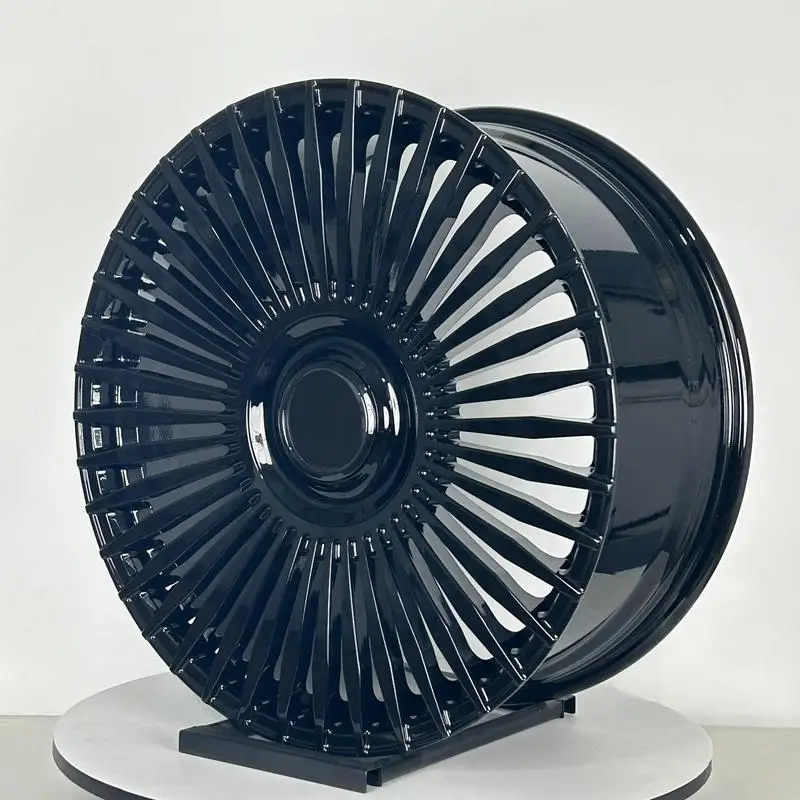 Custom Forged Monoblock Wheels 17 18 19 20 21 22 Inch 5x120 Multi-Spoke Deep Concave 6061-T6 Aluminum Gloss Black Machined Face