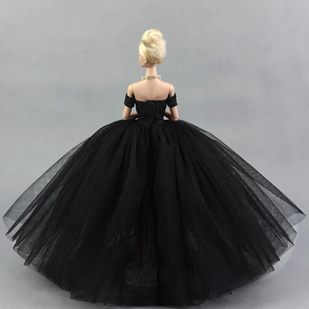 

Fashion Girl Birthday Gift Wedding Dress Party Wear Solid Color Clothes Handmake Party Evening Gown For 30 cm 1/6 Clothes