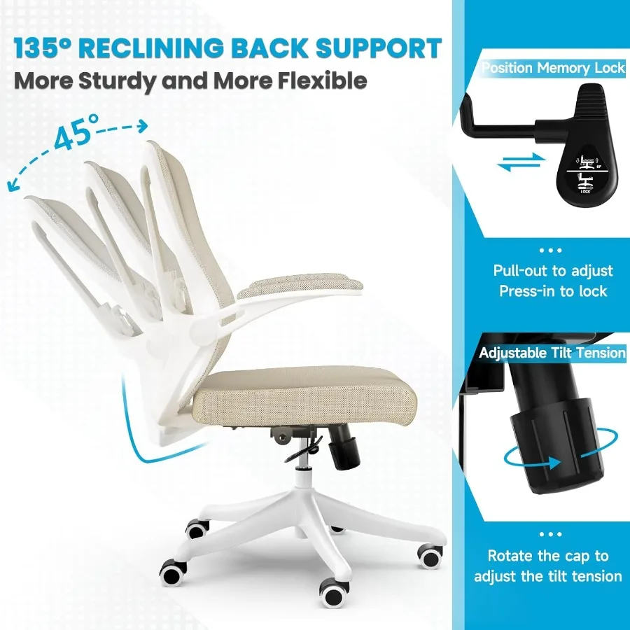 Mesh Office Computer Desk Magerial Executive Chair Ergonomic High Back Comfy Swivel Gaming Home Chairs with Wheels Comfortable