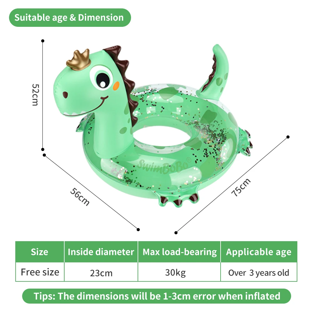 Новый стиль, детский надувной динозавр Swimbobo, симпатичное сиденье для купания, лодка, плавающая детская игрушка для воды, Детские плавающие кольца для купания, летняя плавающая игрушка для бассейна