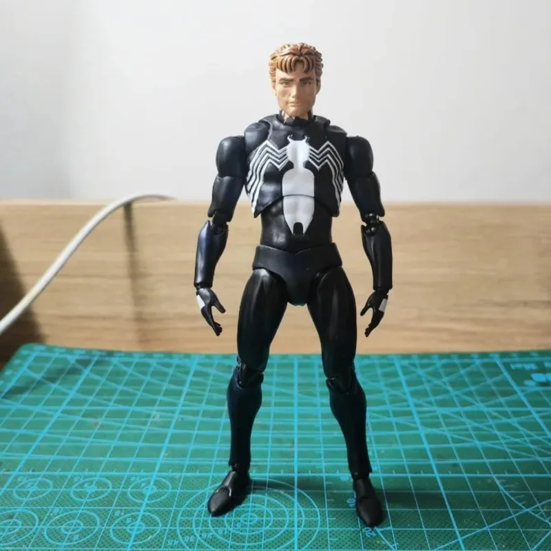 CT Toy Spider Man Maf147 Manga Figure The Amazing Spiderman Black Costume Venom Symbiotic Action Figures Shf Figuarts Boys Gift