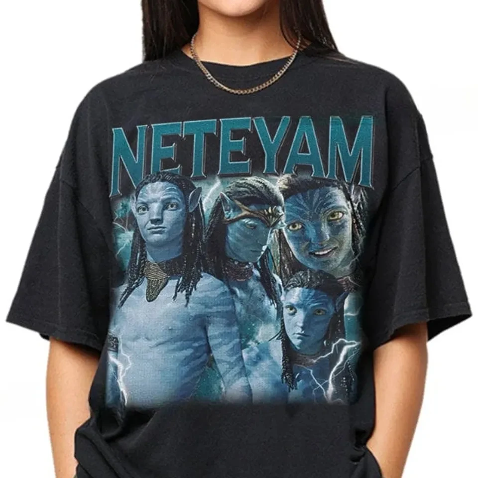 Avatar The Way of Water Double Sided Graphic T-Shirt, Pandora Sci-Fi Movie Print, Unisex Tee, Fantasy Film Fan Streetwear Top
