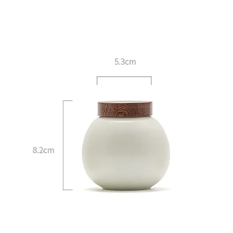 European  White Ceramic Storage Box Candy Jar Home Japanese Style Moisture Proof Nut Coffee Bean Storage Jar Desktop Jewelry Box