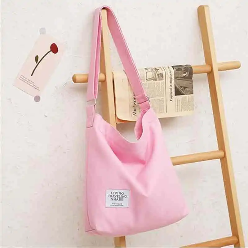 LW034 Women's Retro Large Size Canvas Shoulder Bag Hobo Crossbody Handbag Casual Tote