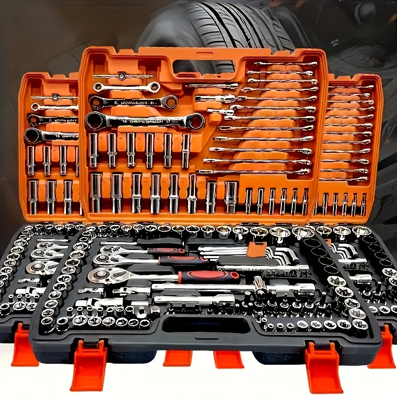 46-Piece High-QualityRatchet Torque Wrench Set with Multi-Bit Screwdriver Portable All-in-One Automotive Bike & MotorcycleTool