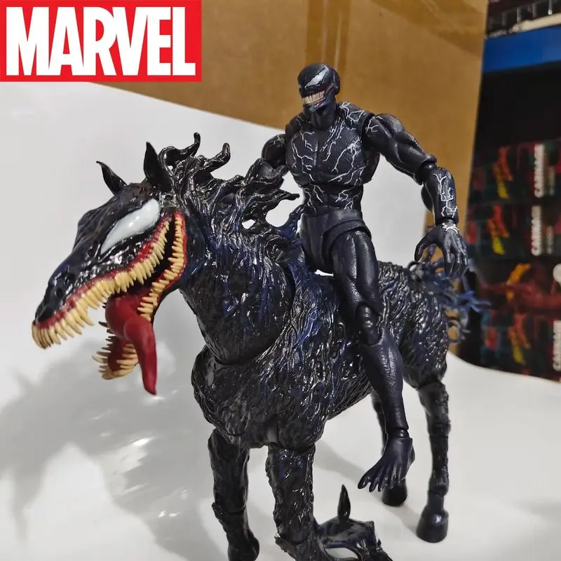 Figures Marvel Venom 3 Last Dance Action Shf Venom War Horse Body Horse Peace Elite Ornament Model Doll Toys For Kid Xmas Gifts