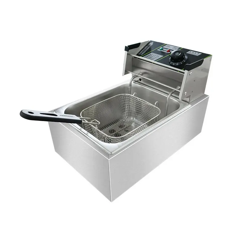 Deep Fryer Single and Double Cylinder for Fried Skewers, Fried Chicken, Snack Equipment, Electric Fryer, Oden Pot, Noodle Cooker