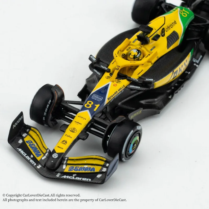 MINIGT 1:64 McLaren MCL38 # 81 Piastri Monaco Grand Prix F1 1165# alloy car model simulation static desktop ornament.