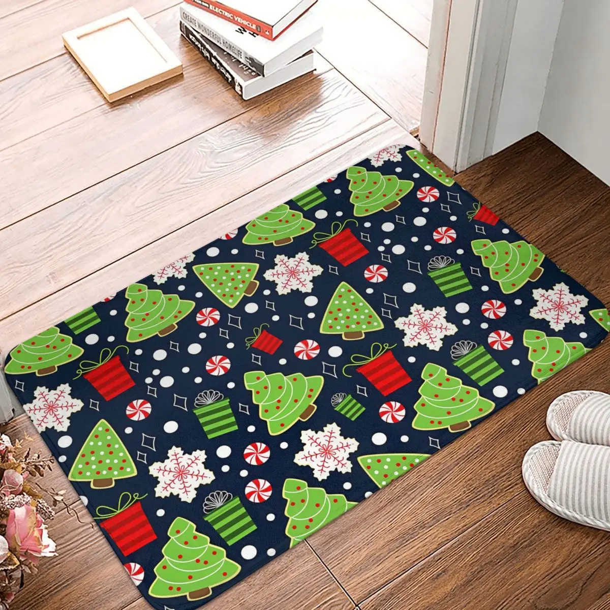 Cookie Bath Mat Christmas Pattern Doormat Living Room Carpet Balcony Rug Home Decor