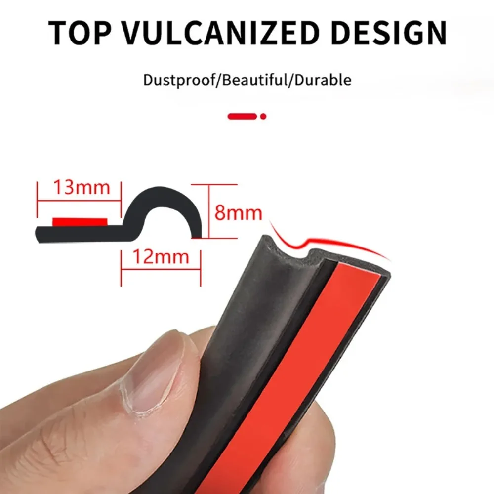25mm Z Type Car Door Sealing Strip Noise Insulation Rubber Strips Universal for A B C Pillar Door Edge Car Accessories