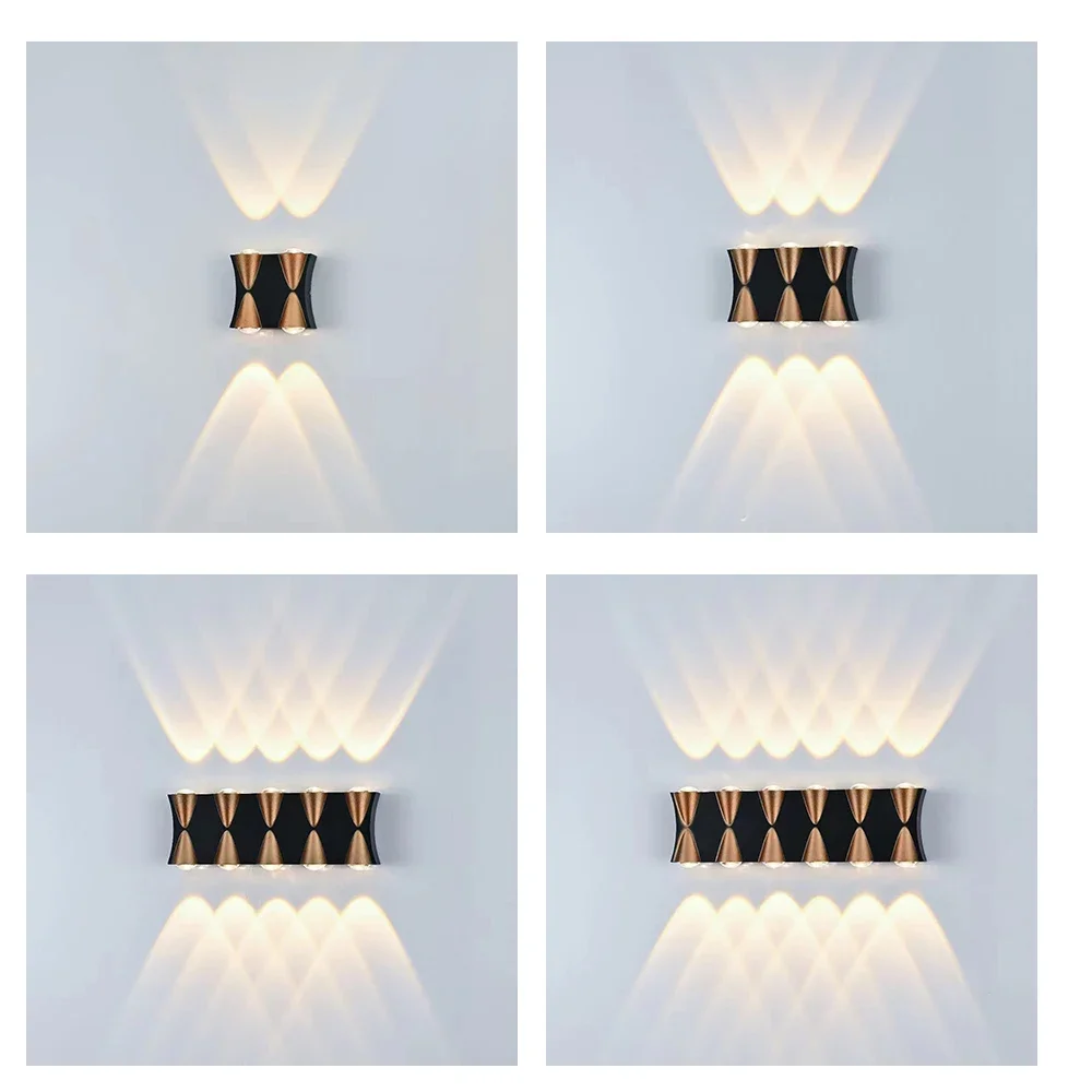 Modern 6W/8W/10W/12W Waterproof LED Wall Lamp with Aluminum Housing for Home Lighting