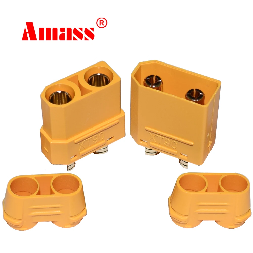 Amass-conector XT90 de 10 piezas, 5 pares, enchufe XT90H, 4,5mm, adaptador banana macho hembra para batería Lipo de coche y Dron teledirigido