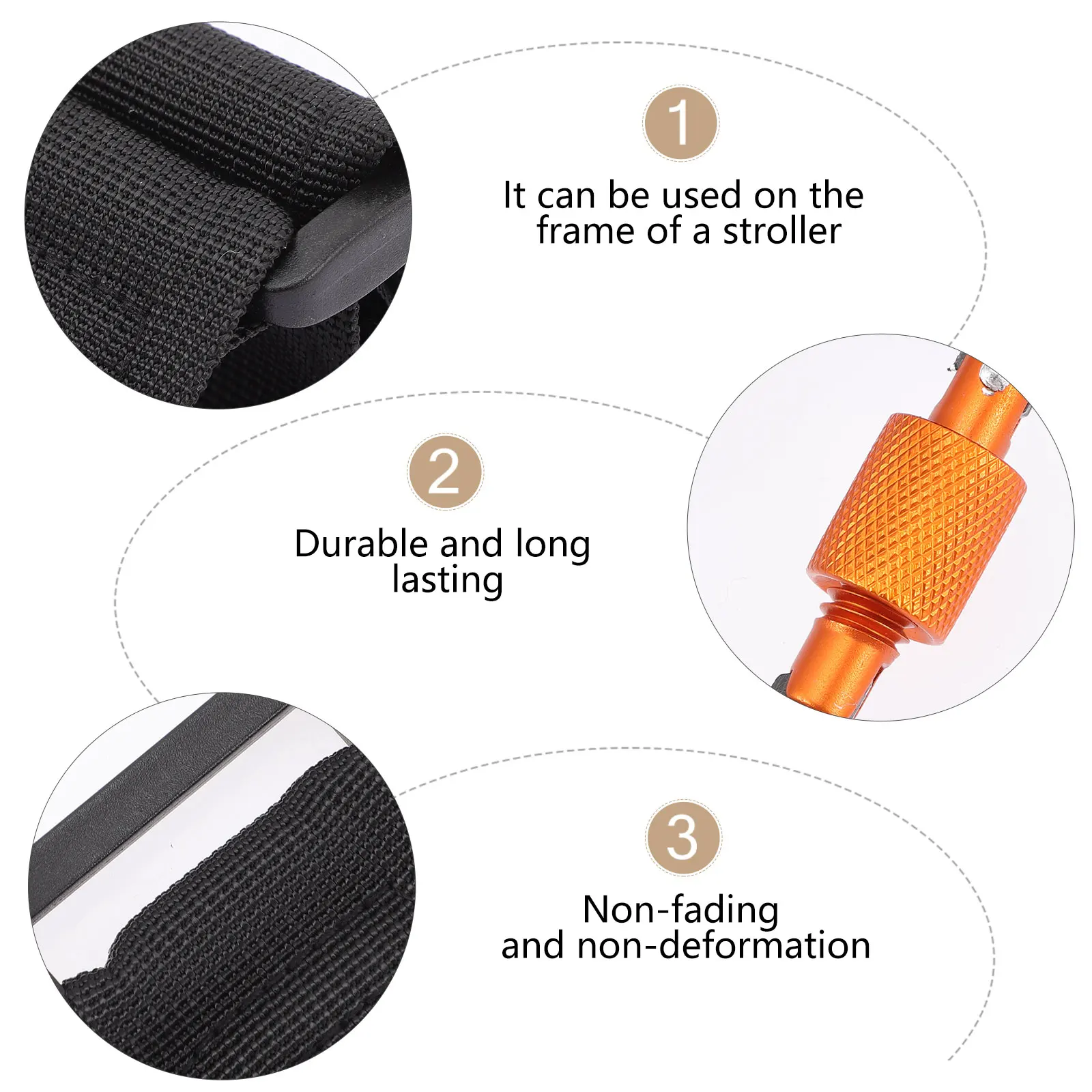 

2pcs Stroller Durable Aluminum Alloy Wagon Accessories Pram Accessories for Bags Travel Outdoor Shopping Wagons