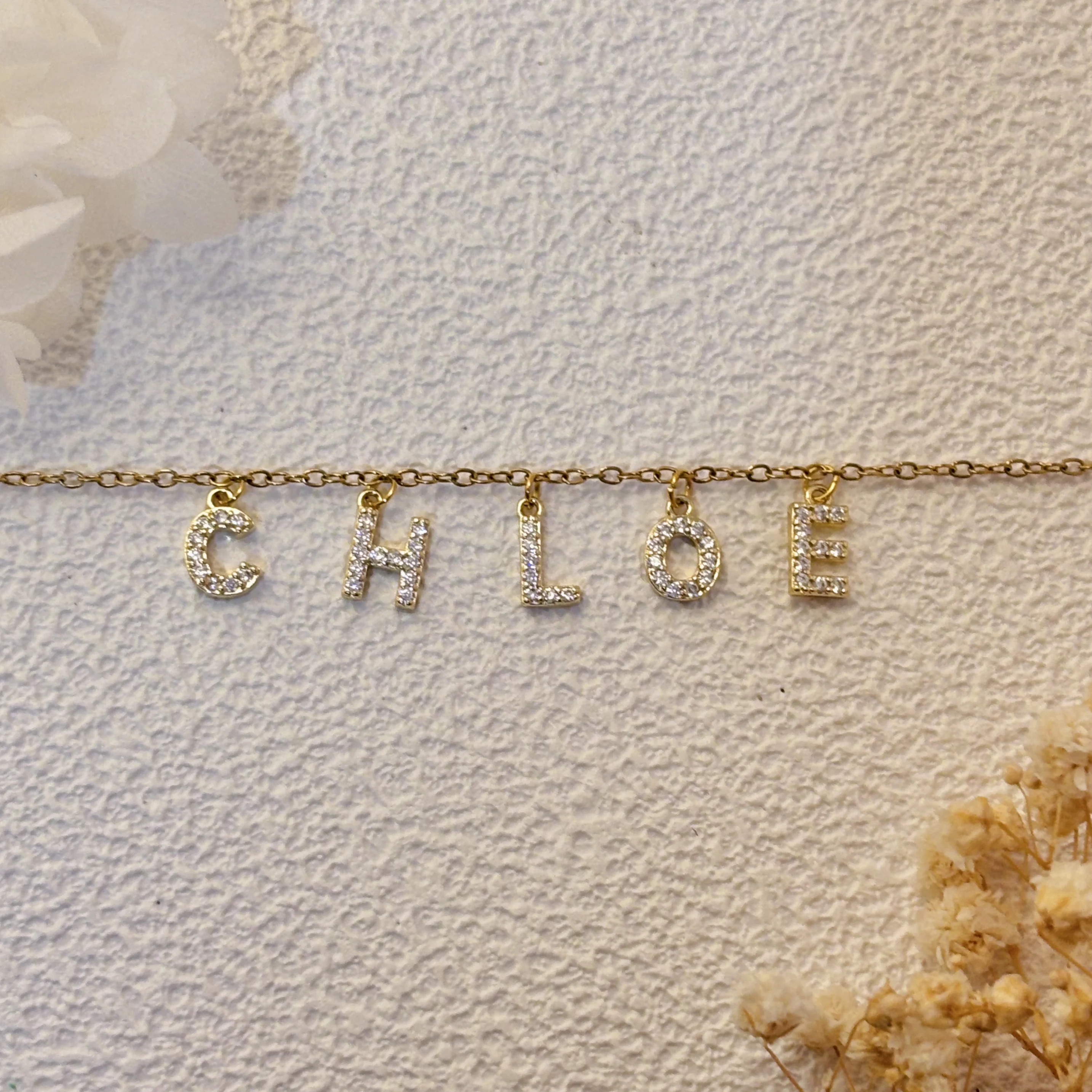 

Custom Initial Name Necklace Personalized Name Necklace Exquisite Alpahbet Letter Necklace Customization Gift For Women