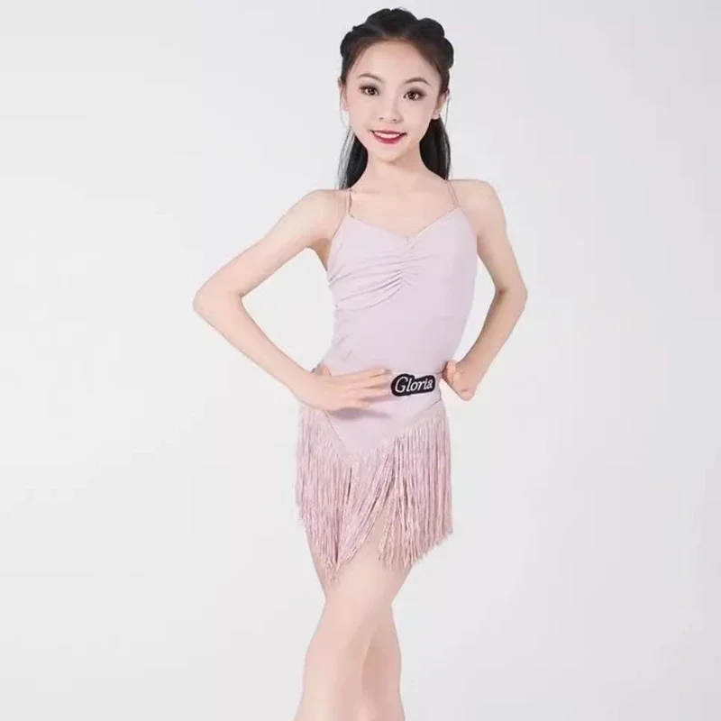 

Popular stage Latin Dance Training Costume Girl New Children's Performance Costume Competition Regulations Latin dance dress