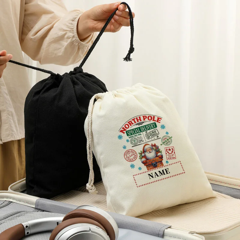 حقيبة هدايا مخصصة لعشية عيد الميلاد من North Pole Santa Sack للأطفال والمراهقين والفتيان والفتيات