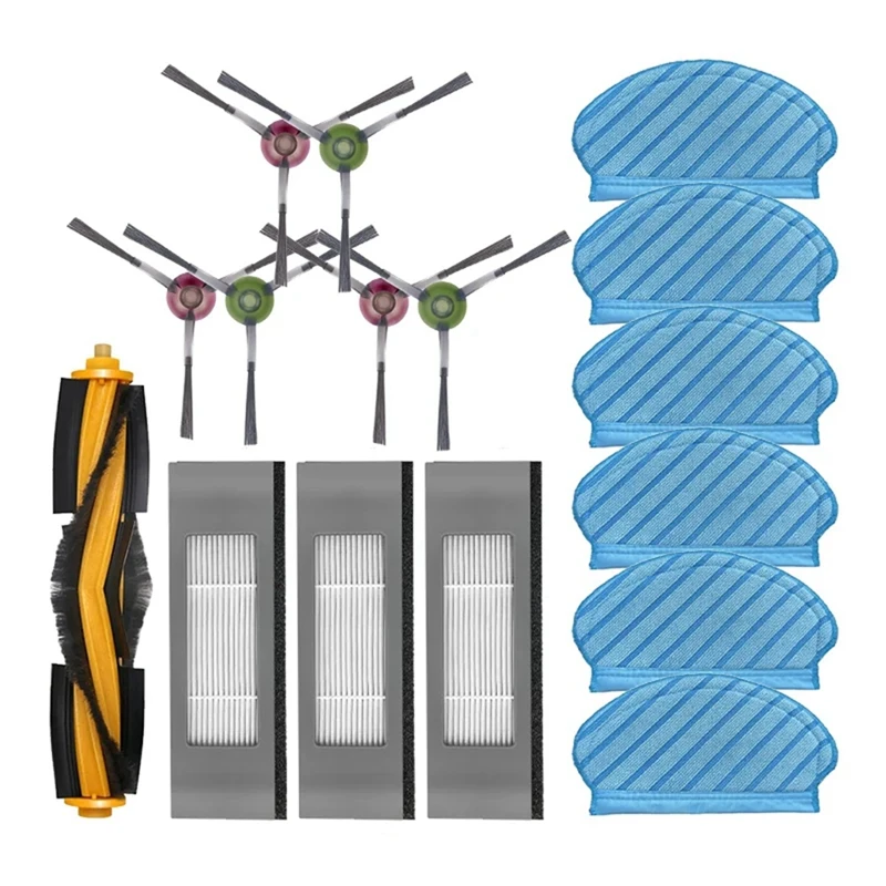 

Запчасти Для Ecovacs Deboot OZMO N7 920 T5 T9 Yeedi 2, гибридные Запчасти для пылесоса, основная боковая щетка, фильтр НЕРА, швабра