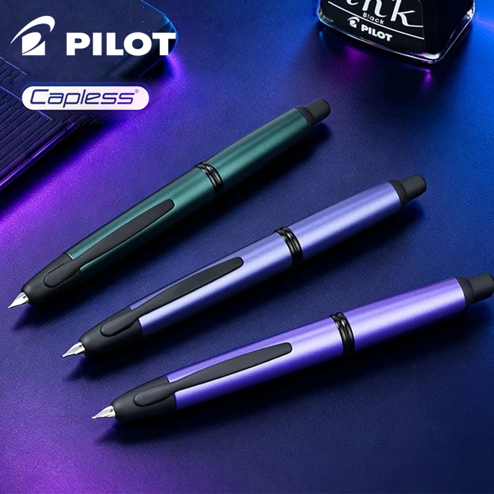 NEW Japan PILOT Fountain Pen CAPLESS FC-SB Matte Brass Barrel Alloy Nib Ink Pen Business Signature Writing Pen Office Gift