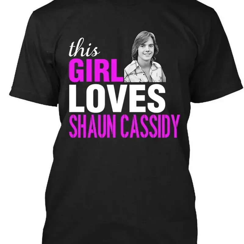 New POPULAR This Girl Loves Shaun Cassidy American Logo  T shirt S 5XL