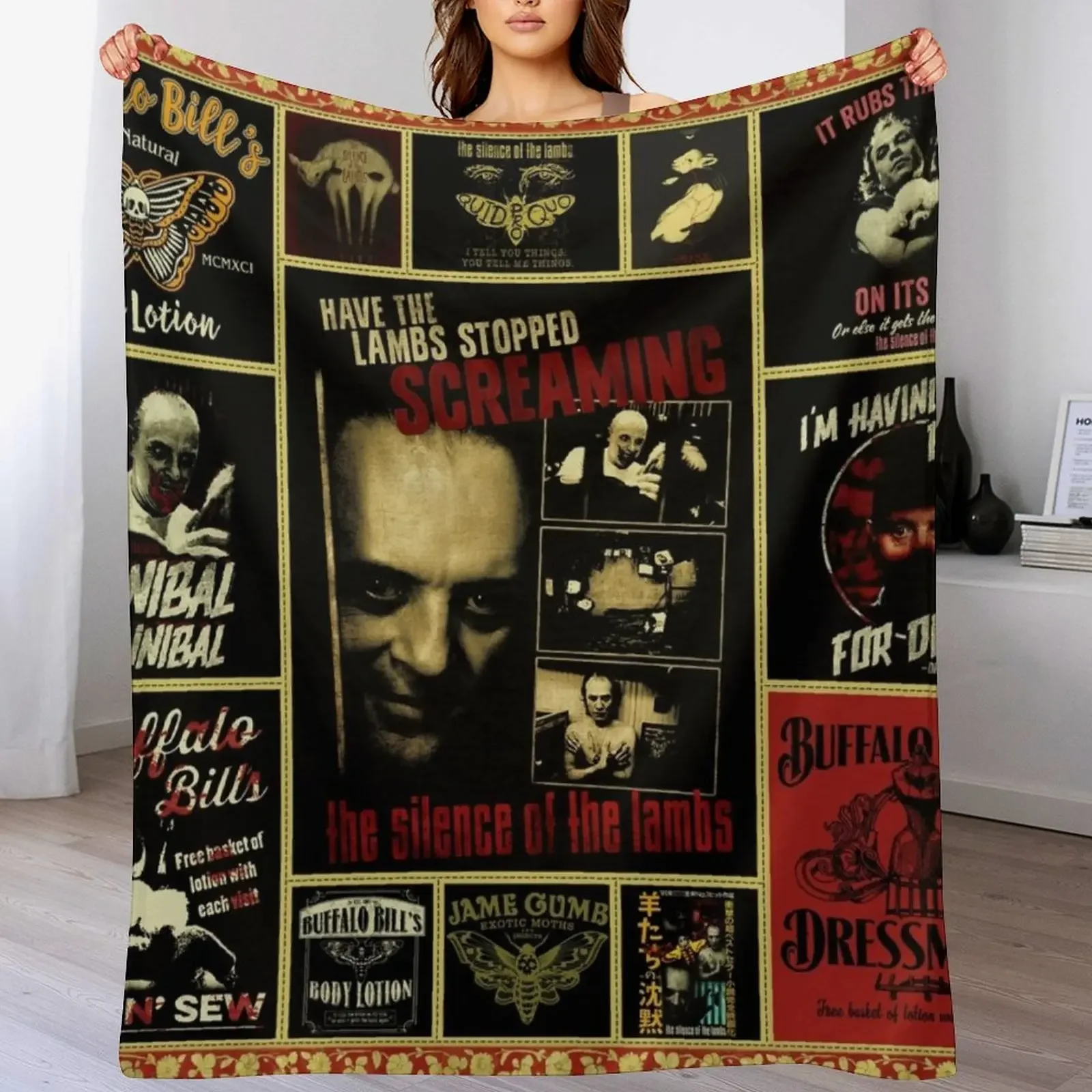 

Silence of the lambs shirt Throw Blanket Luxury St heavy to sleep Plaid Soft Big Blankets
