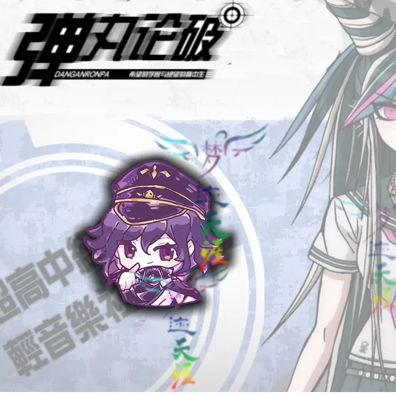 Danganronpa Naegi Makoto Kokichi Oma Togami Byakuya Cartoon brooch Backpack Clothes Collar Badge Brooch Decoratio Gift