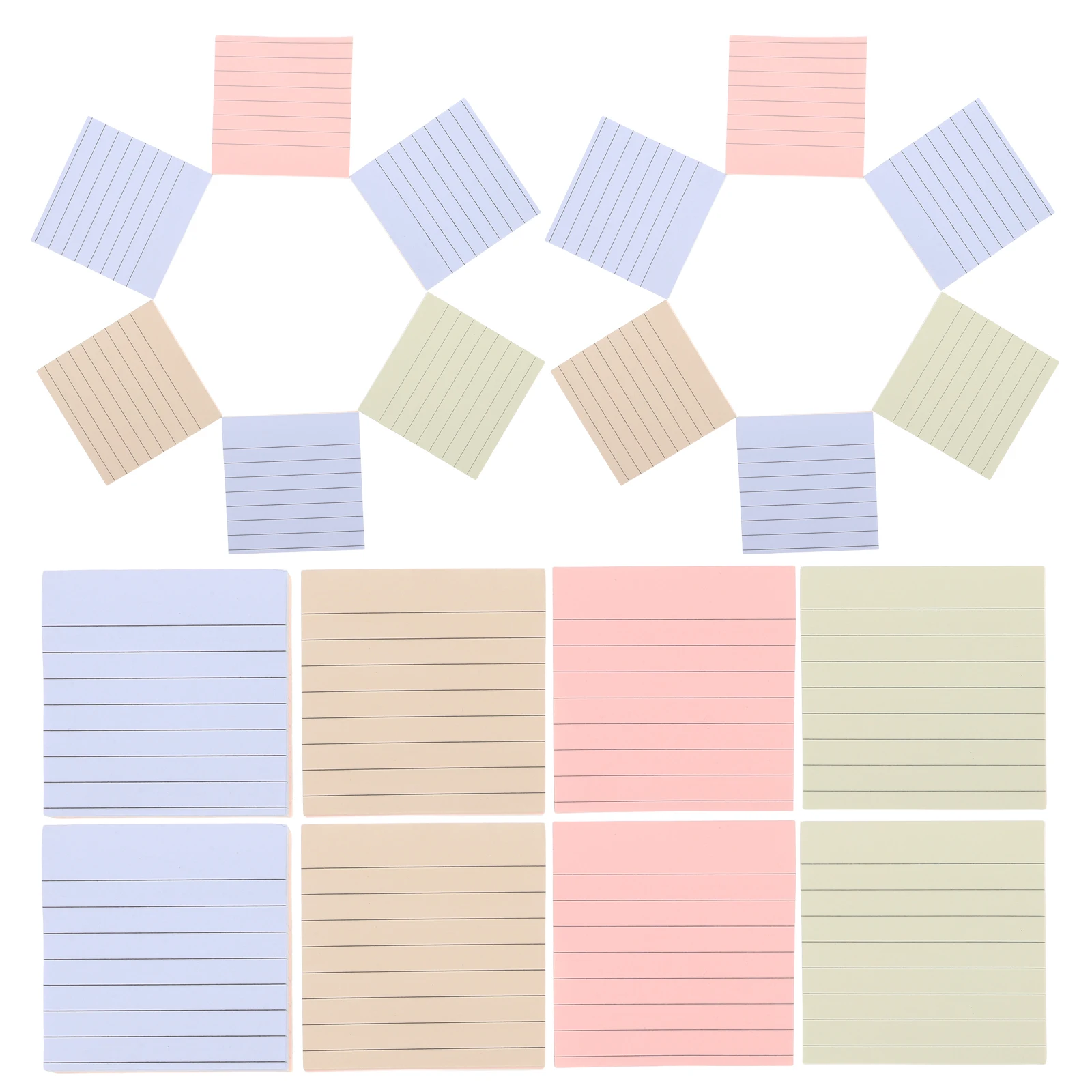 

600 Sheets Colorful Sticky Index Tabs Strong Adhesion Self-Stick Memo Pads Adhesive Note Pads for Office Study Home Desk