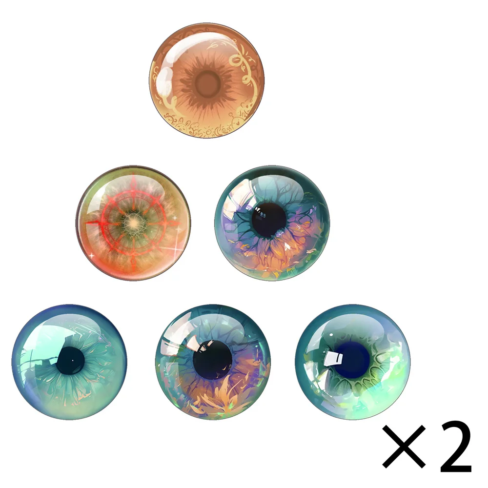 OB11 Doll 10MM-40MM Glass Cabochon DIY Handmade Eyes Pupil Accessories Suitable For Toy Figures,BJD Doll,Blythe Doll Eye Chips