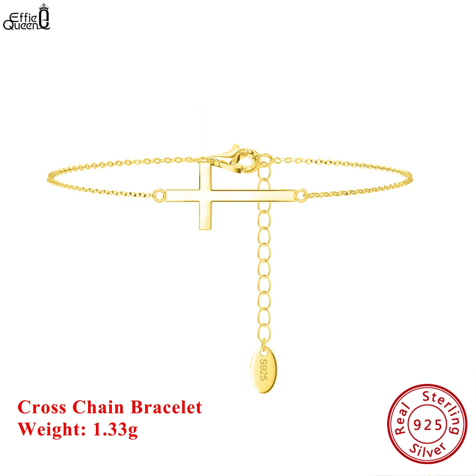 

EFFIE QUEEN браслет-цепочка из стерлингового серебра 925 пробы с круглым цепочкой, модный аксессуар для ручной повседневной носки, подарок APB03