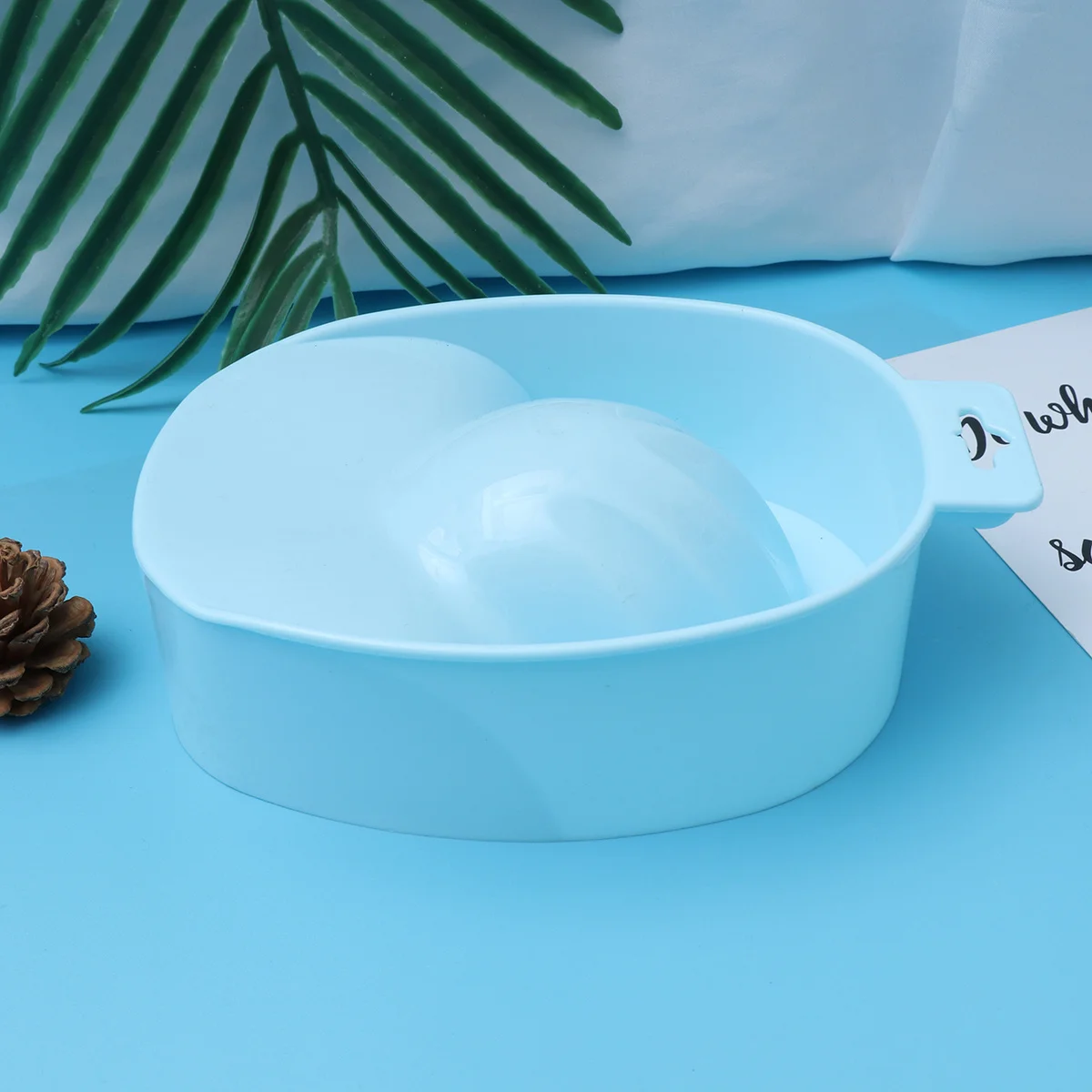 1개입 트레이 매니큐어 아트 소킹 트리트먼트 듀얼 네일 소킹 볼 핸드 스파 도구 큐티클 제거 온수 소킹 트레이 네일 케어