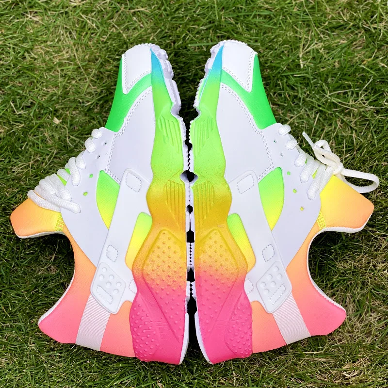 2021 Casual Flat Shoes Women and Men Brand Design Mixed-color Platform Sneakers Women Ins Hot Couple Luxury Colorful Sneakers