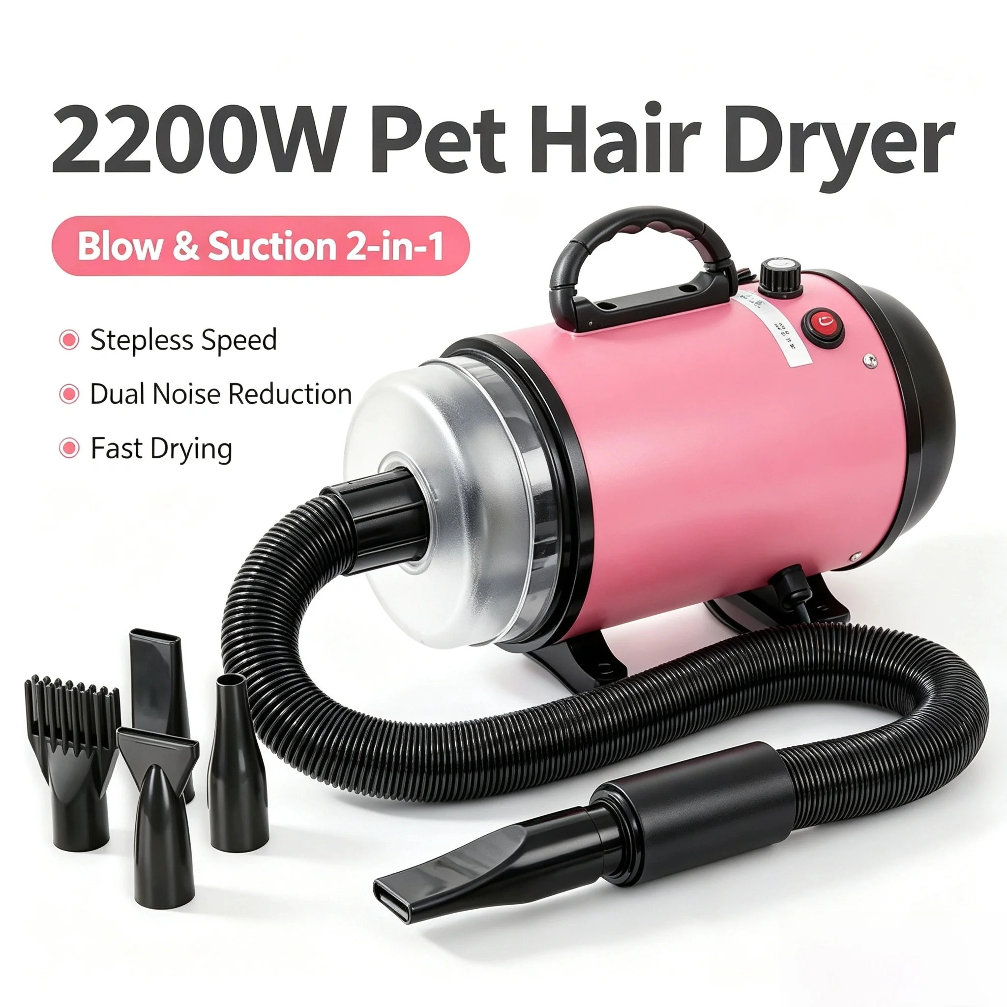 Pet Water Blower Dog Hair Dryer High Power Low Noise Large Dog Golden Retriever Dog Hair Drying Box Strong Wind Fast Drying