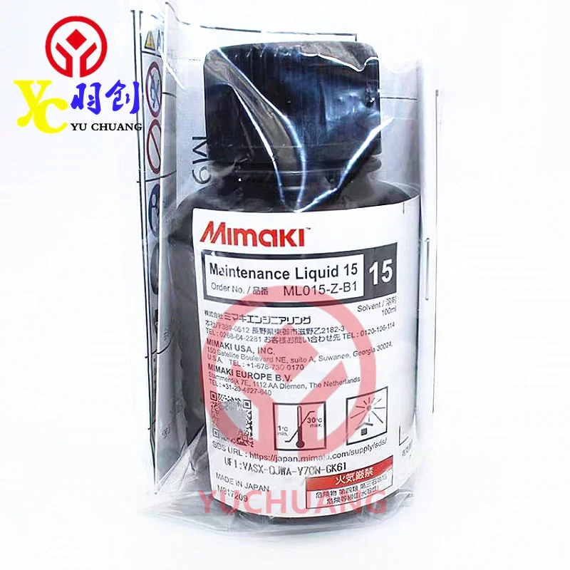 

Mimaki Solvent Cleaning Liquid 100mL for JFX-1631Plus Inkjet Printer P/N:SPC-0568/ML015-Z-B1