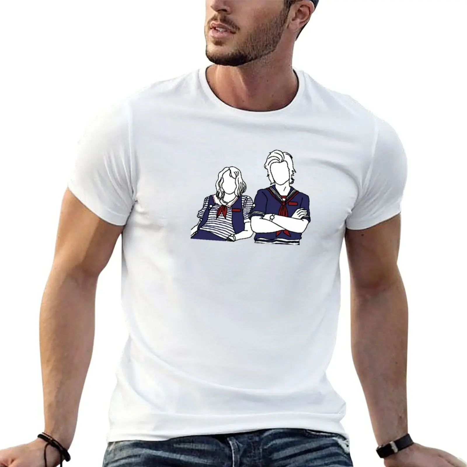 Scoops Crew T-Shirt Worker Basic Short Sleeve Tee