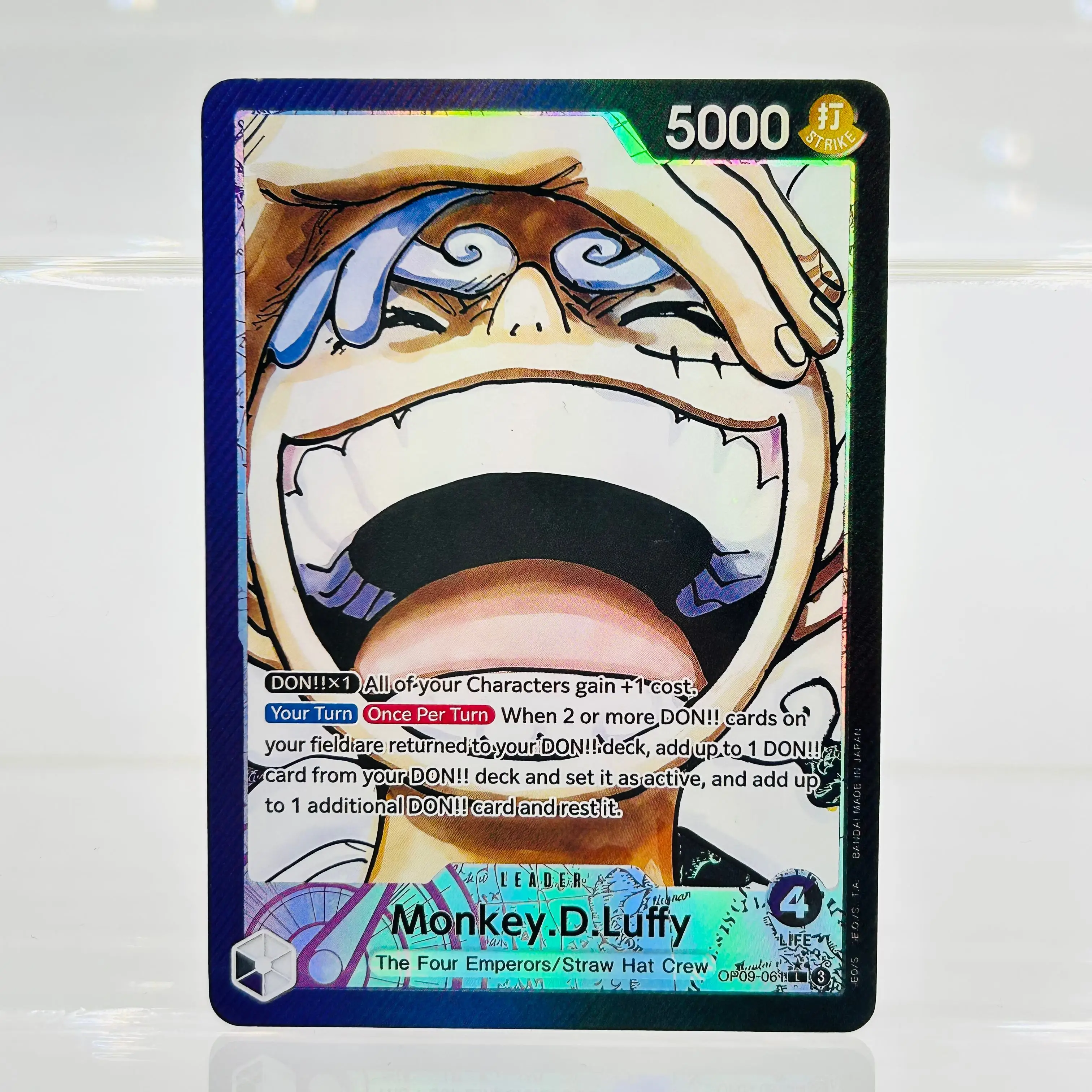 

One Piece EN OP09-061 Monkey.D.Luffy DIY Gold Foil & Foil Texture Premium Anime Collection Card