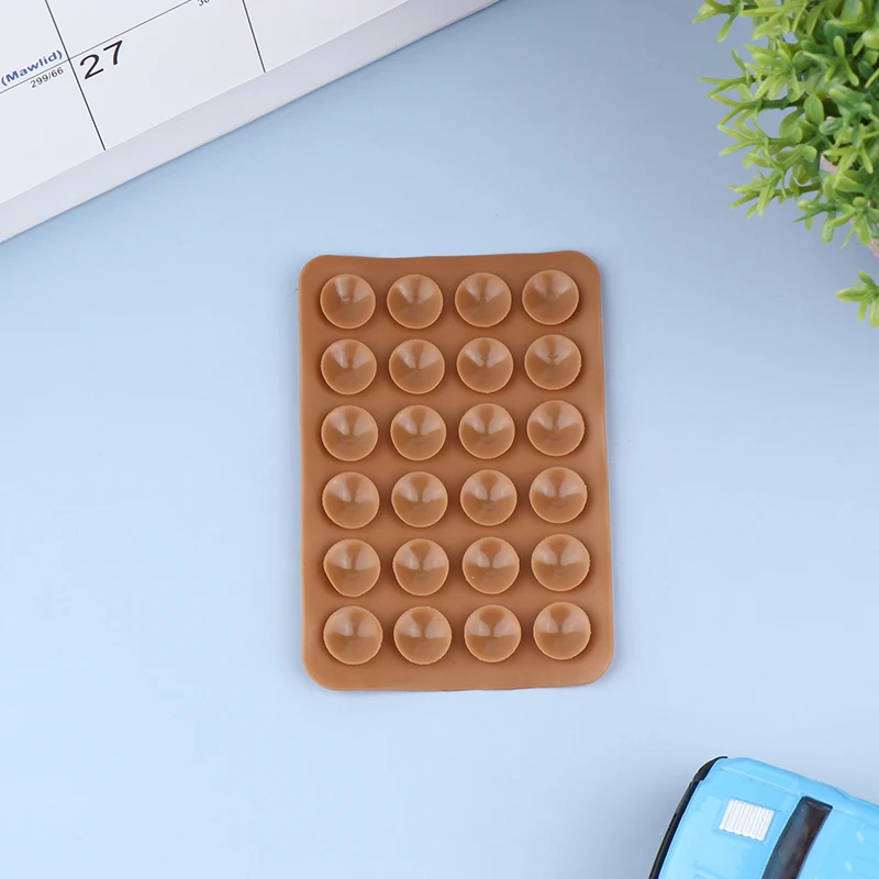 5pcs For Mobile Phone Fixture Suction Cup Backed Adhesive Silicone Rubber Sucker Pad For Fixed Double Side Silicone Suction Pad